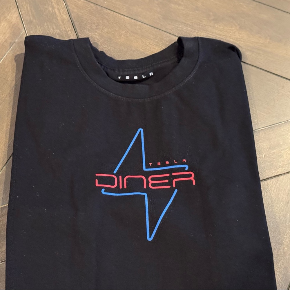 Tesla Diner Exclusive Kids Tee, 8T (Black)